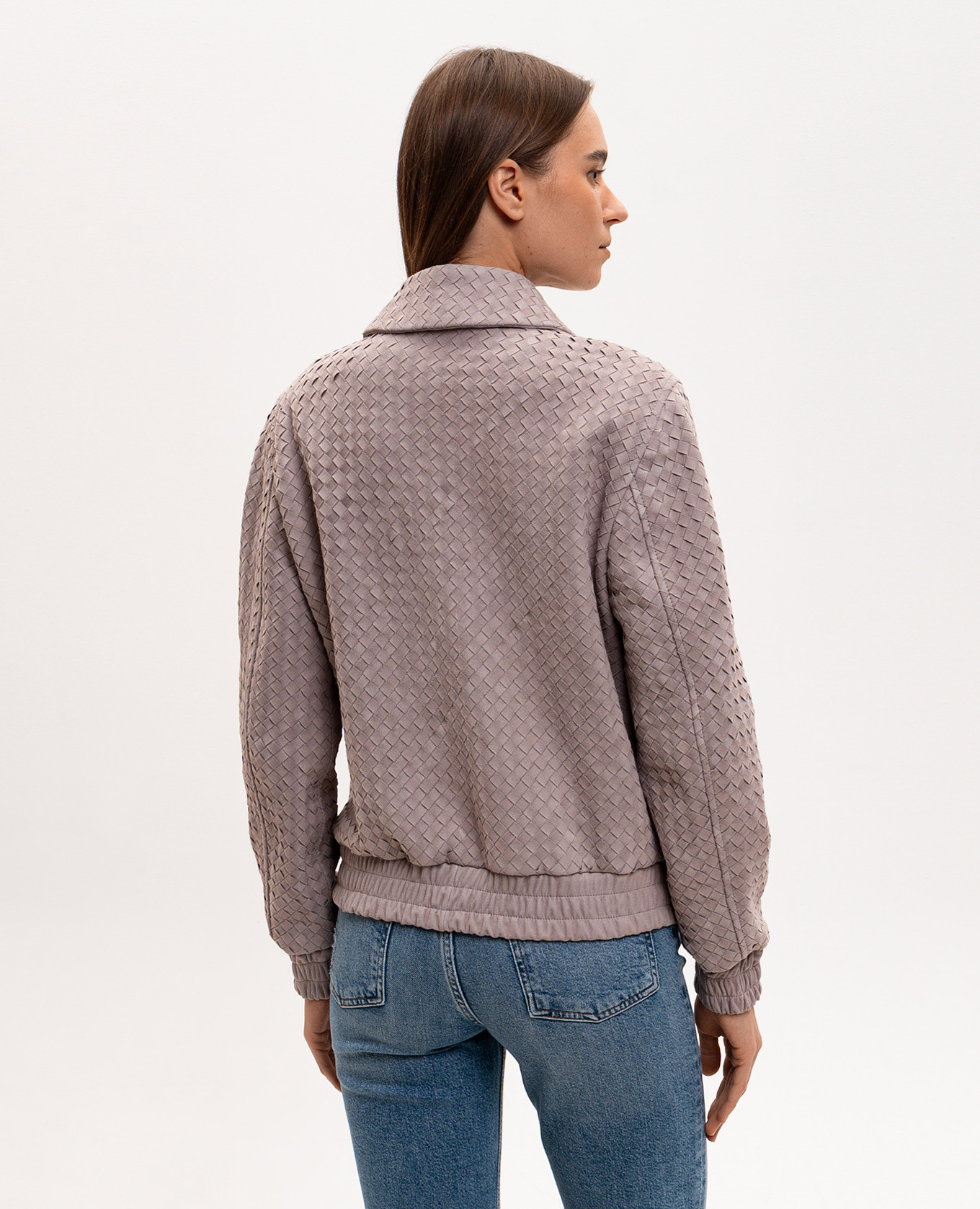 Gray suede jacket with braiding Babe Pay Pls 4