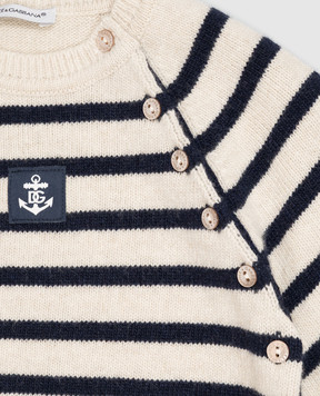 Dolce&Gabbana Children's striped wool sweater L1KWK0JDVNM