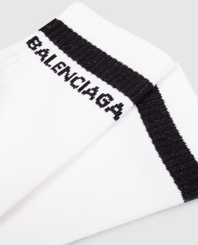 Balenciaga White socks with logo pattern A001O94F1B5