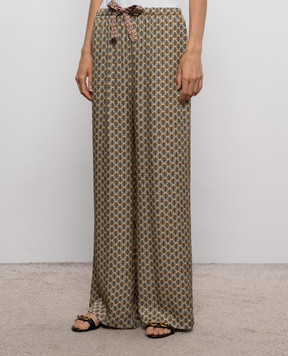 Momoni Beige Fol pants MOPA05408MO
