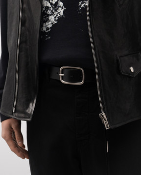 Ann Demeulemeester Black Onu leather belt B0013673LT128