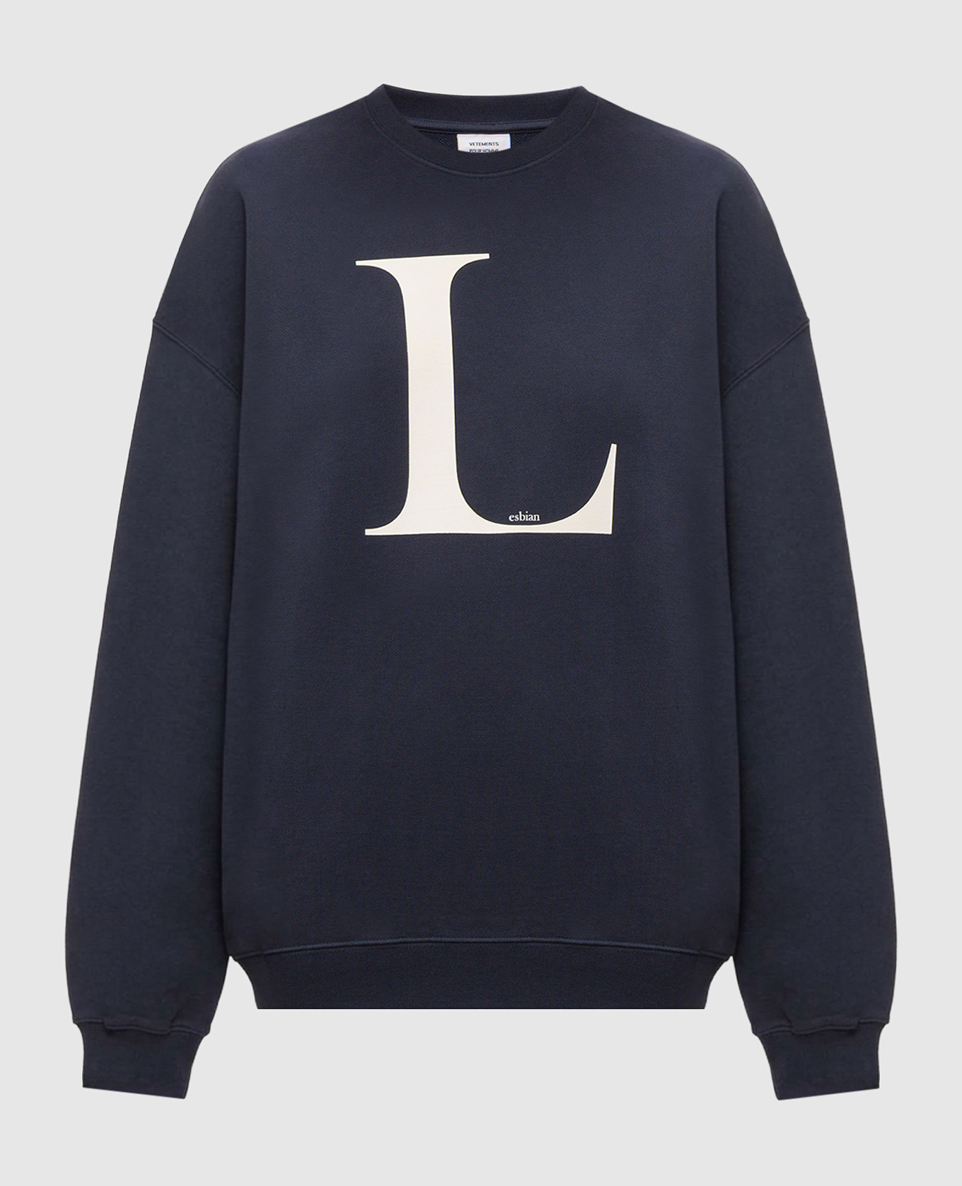 Blauwe sweater met print