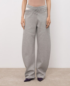 The Attico Grey insulated double-layer track pants 261WCP00319JJF003AA