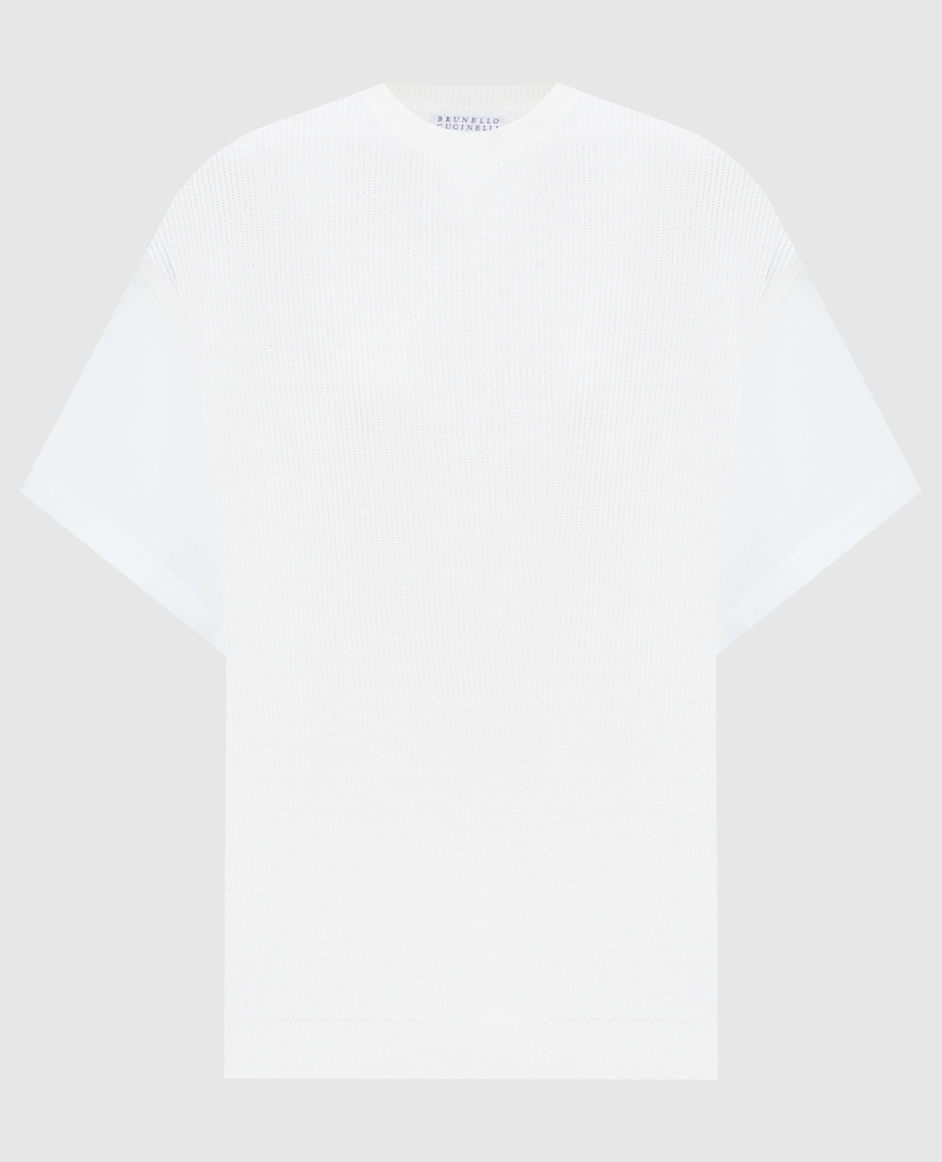 

White knitted T-shirt Brunello Cucinelli