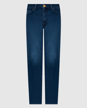 Stefano Ricci Blue jeans with a worn effect MST61B2090T0214