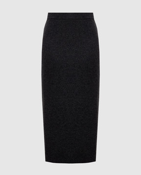 Peserico Gray wool, silk and cashmere skirt A95033F07K09283
