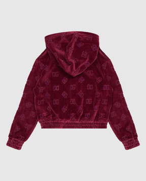 Dolce&Gabbana Children's burgundy velvet sports jacket L5JWDLFJ7DL812+