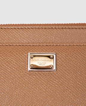 Dolce&Gabbana Brown leather cardholder Dauphine BI1261A1001