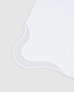 Los Encajeros Zurbano white linen napkin NAPKINZURBANO