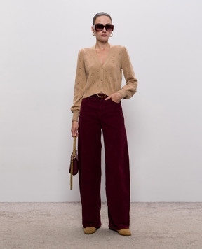 Twinset Brown cashmere cardigan 262TP3023