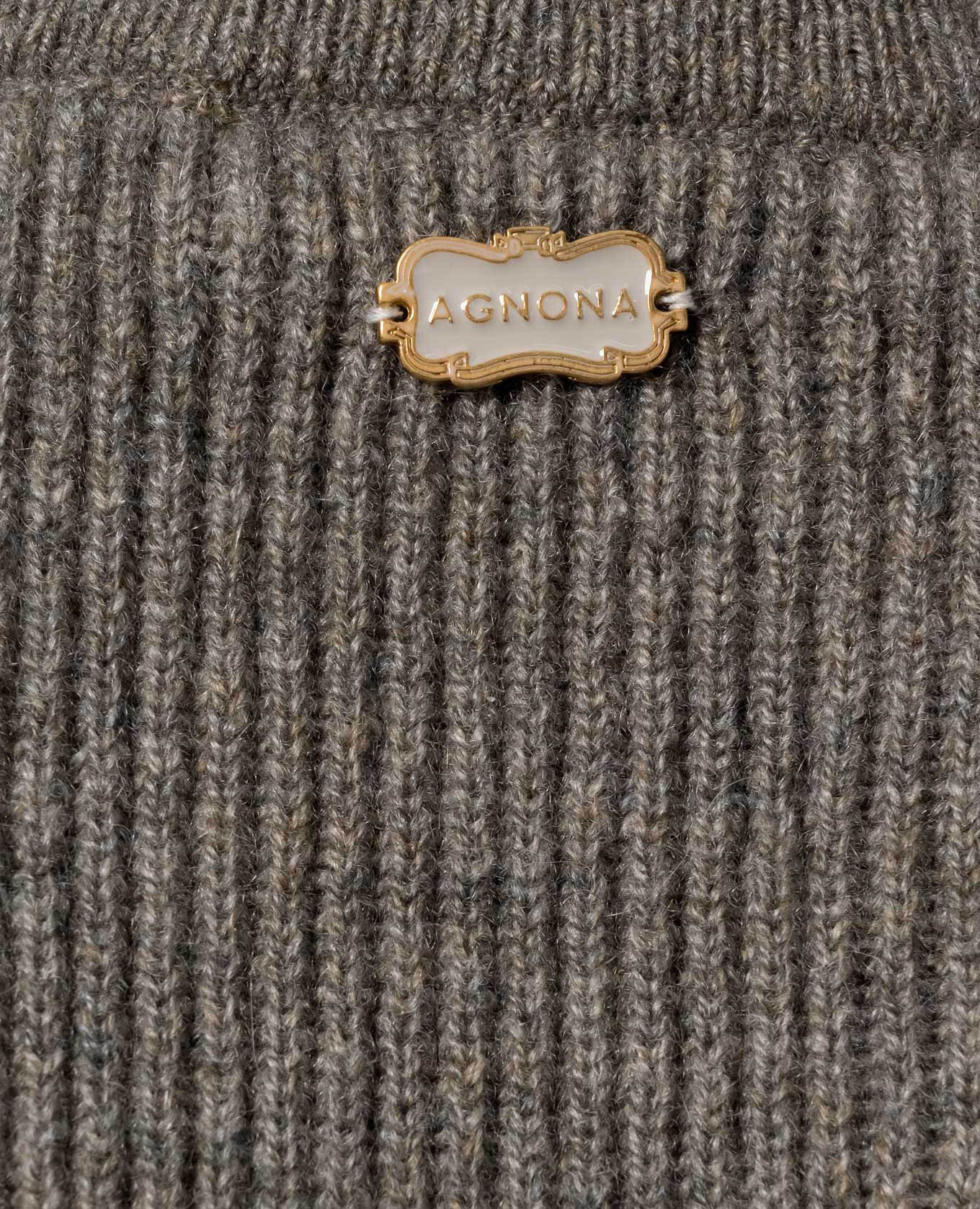 Khaki cashmere jumper Agnona 5