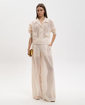 Ermanno Scervino Beige lace jacket D482I354EQF
