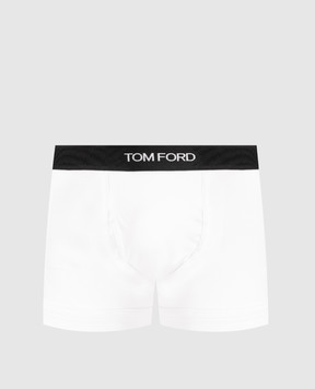 Tom Ford White boxer briefs with contrast logo T4LC31040