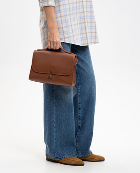 Gabriela Hearst Leonora brown satchel bag BAG