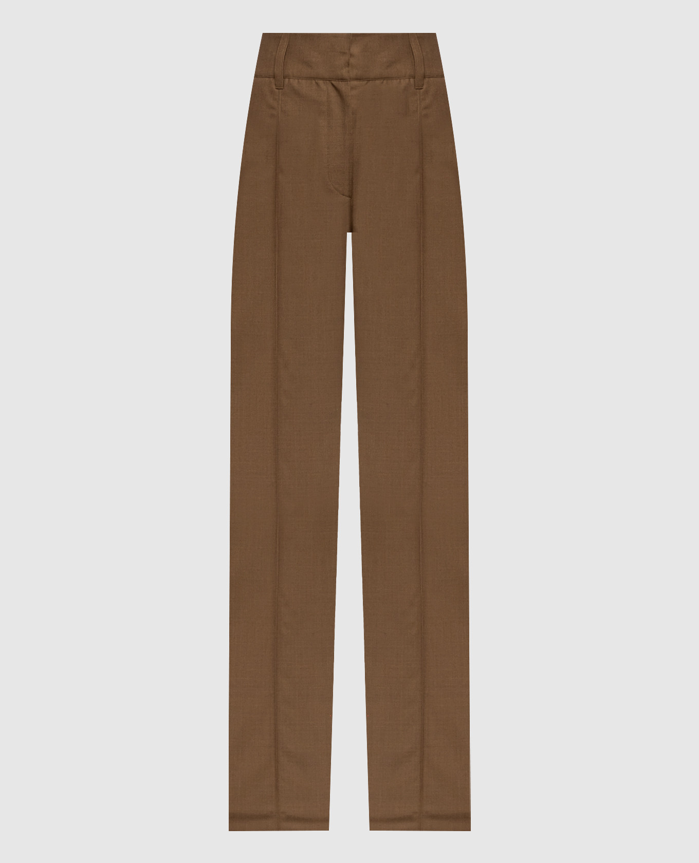 Cecilia brown wool and silk trousers
