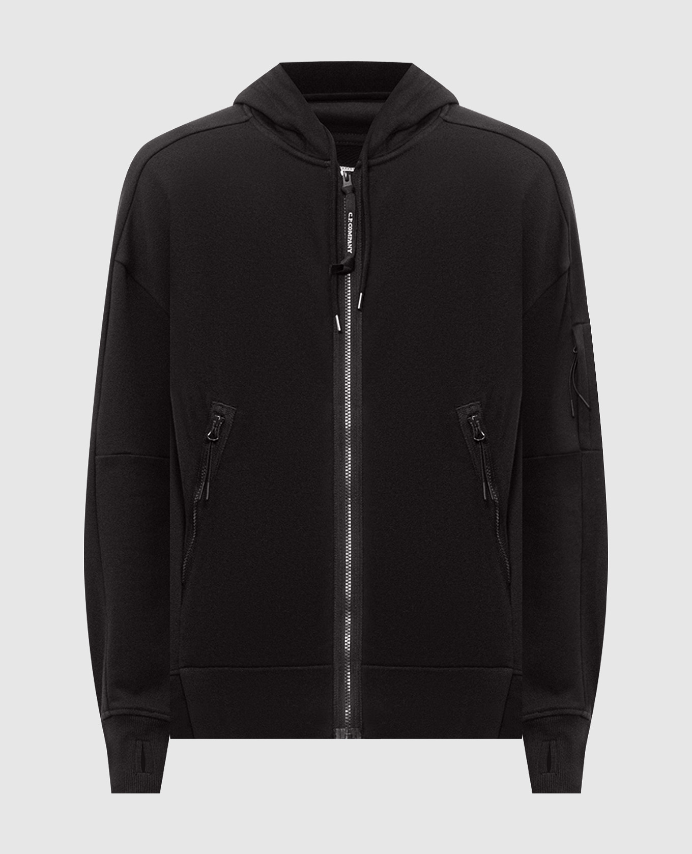 Black sports jacket with logo patch