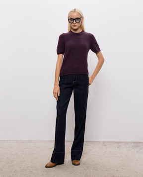 Allude Purple cashmere knit top 26511235