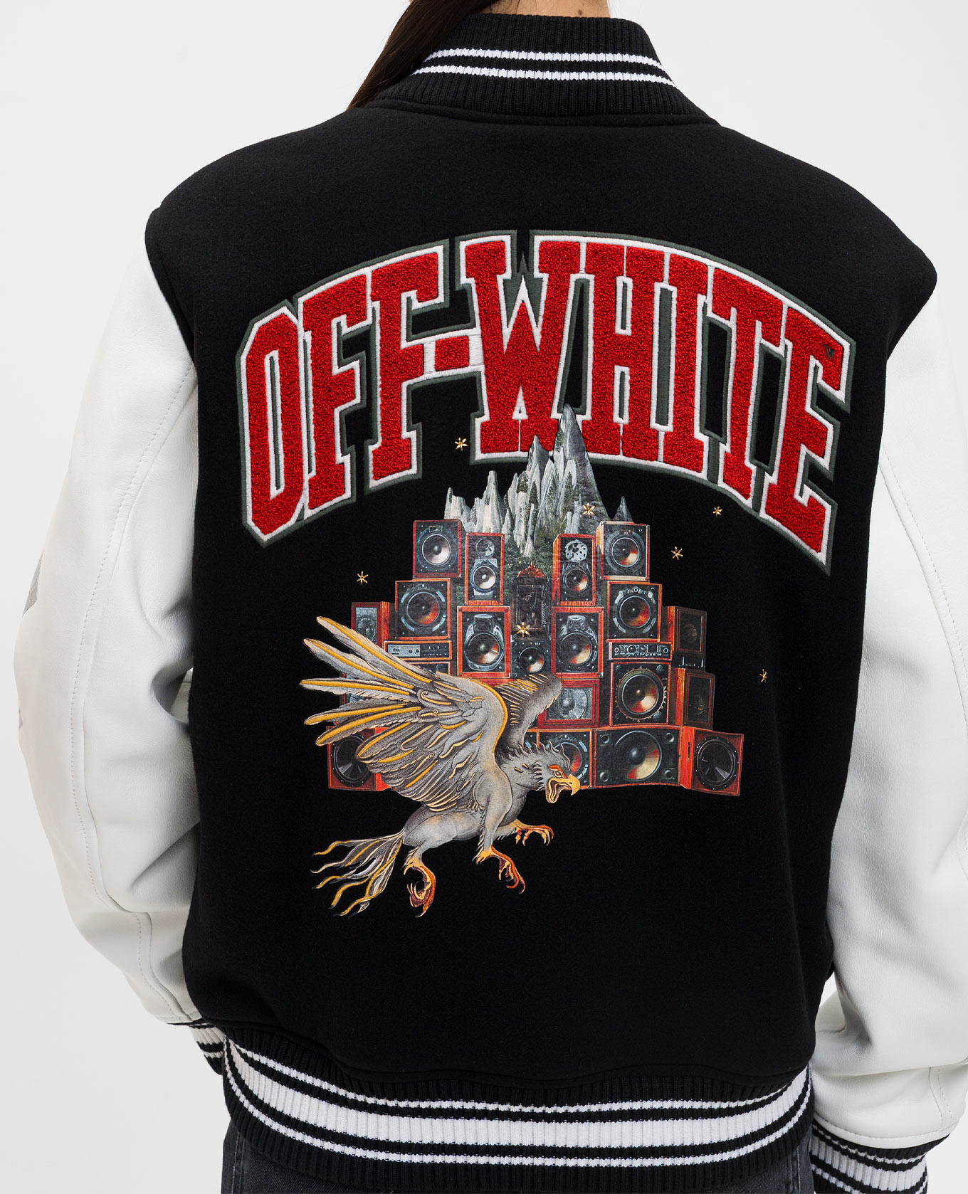 Black combined bomber jacket Wo Saundsystem Off-White 5