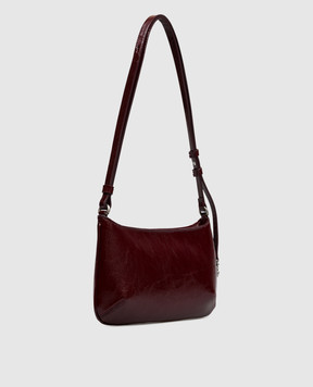 Palm Angels Burgundy leather glossy bag Giorgina PAWNN001FB001
