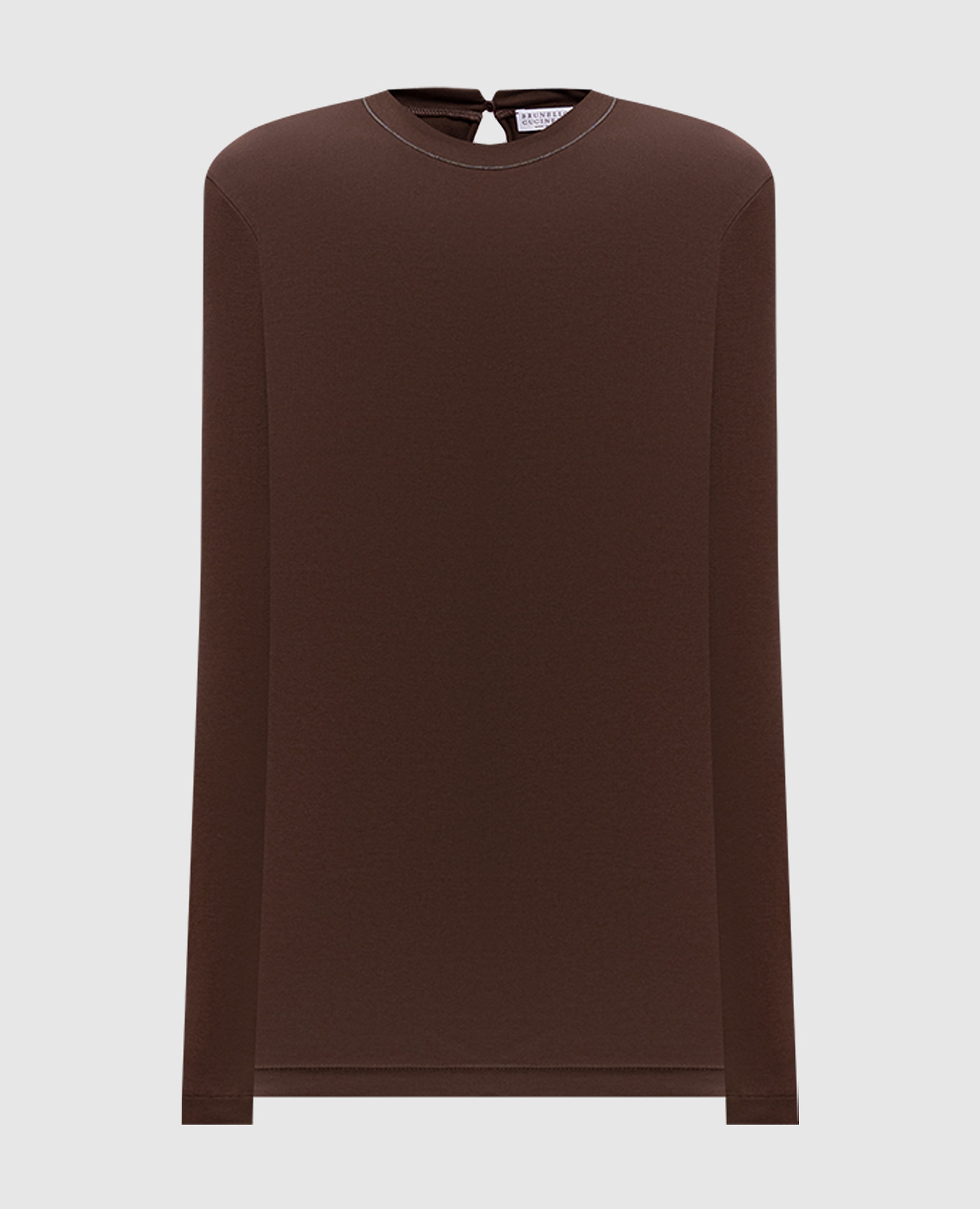 Brown long sleeve with monil chain