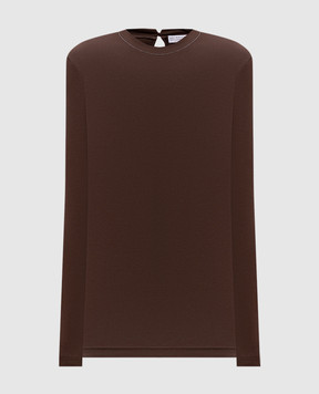 Brunello Cucinelli Brown long sleeve with monil chain MPTC8BJ300