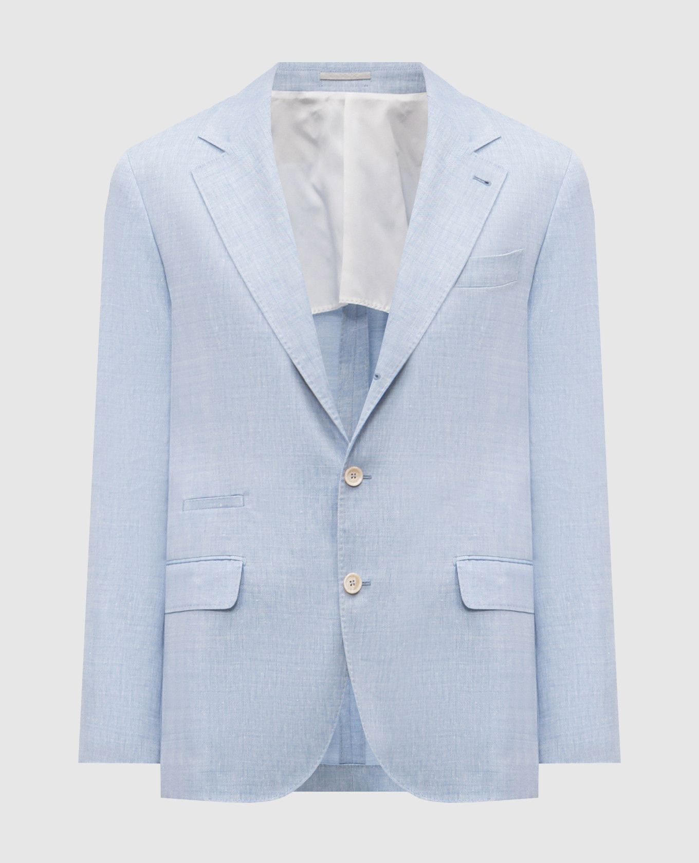 

Blue linen and wool jacket Brunello Cucinelli, Light blue