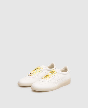 Santoni White leather sneakers with embossed logo WBPL61340TITTFDD