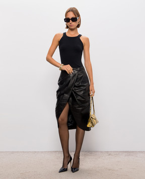 Balmain Black leather skirt SK0000000005