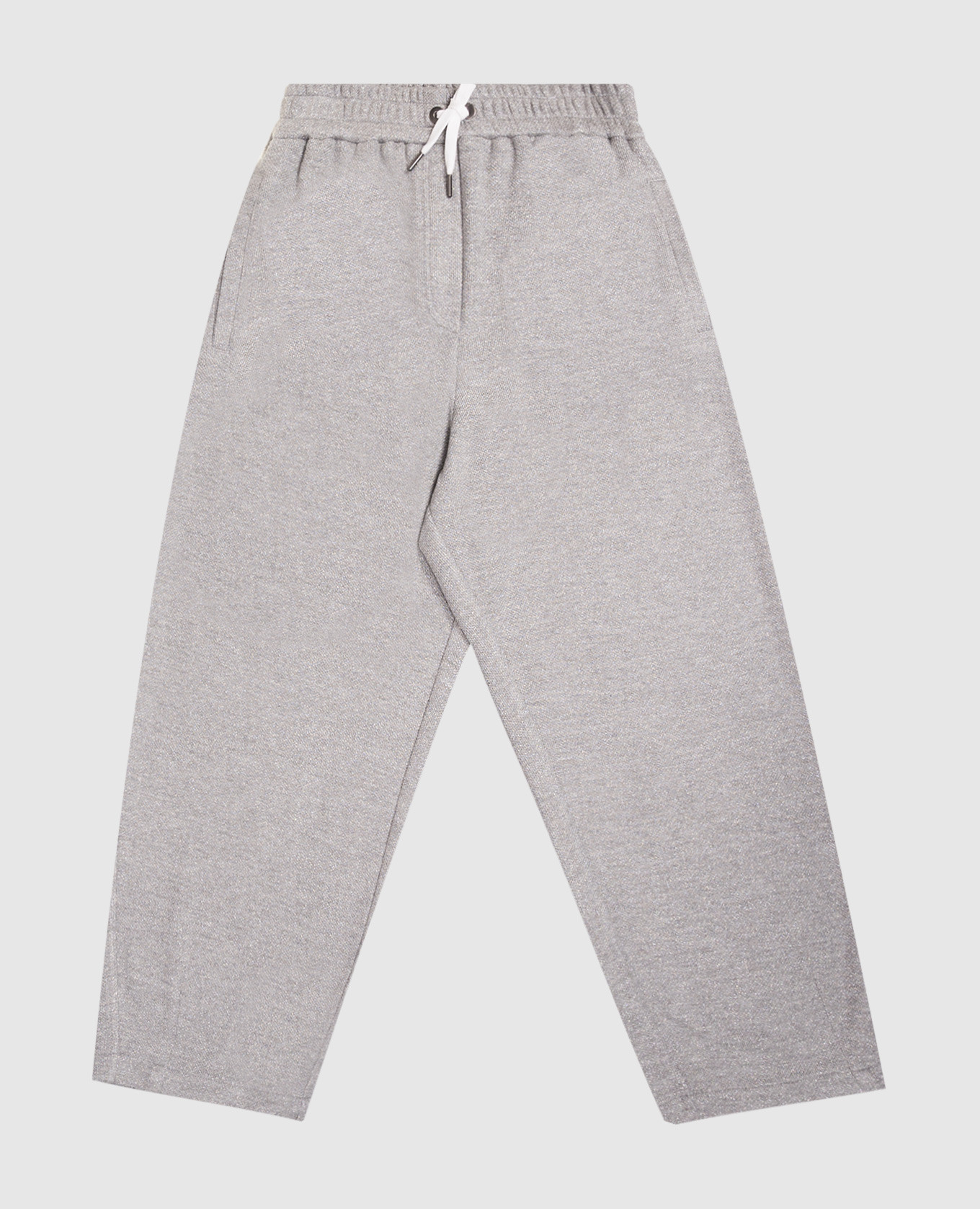 

Children's gray sweatpants with lurex Brunello Cucinelli, Grey
