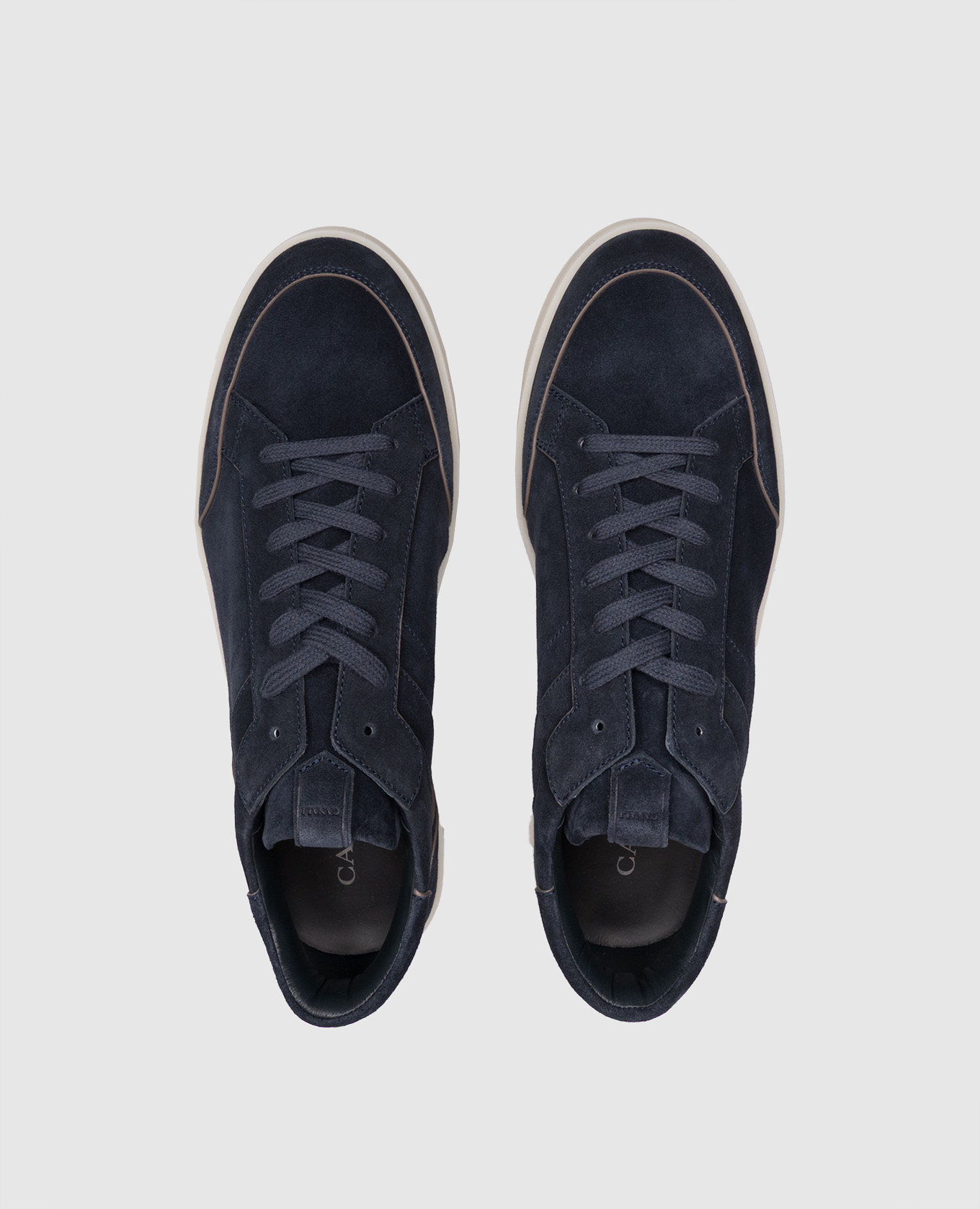 Blue suede sneakers Canali 4