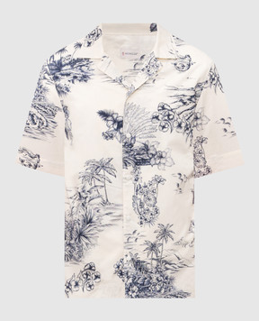 Moncler Ivory printed shirt L10912F00047599GH