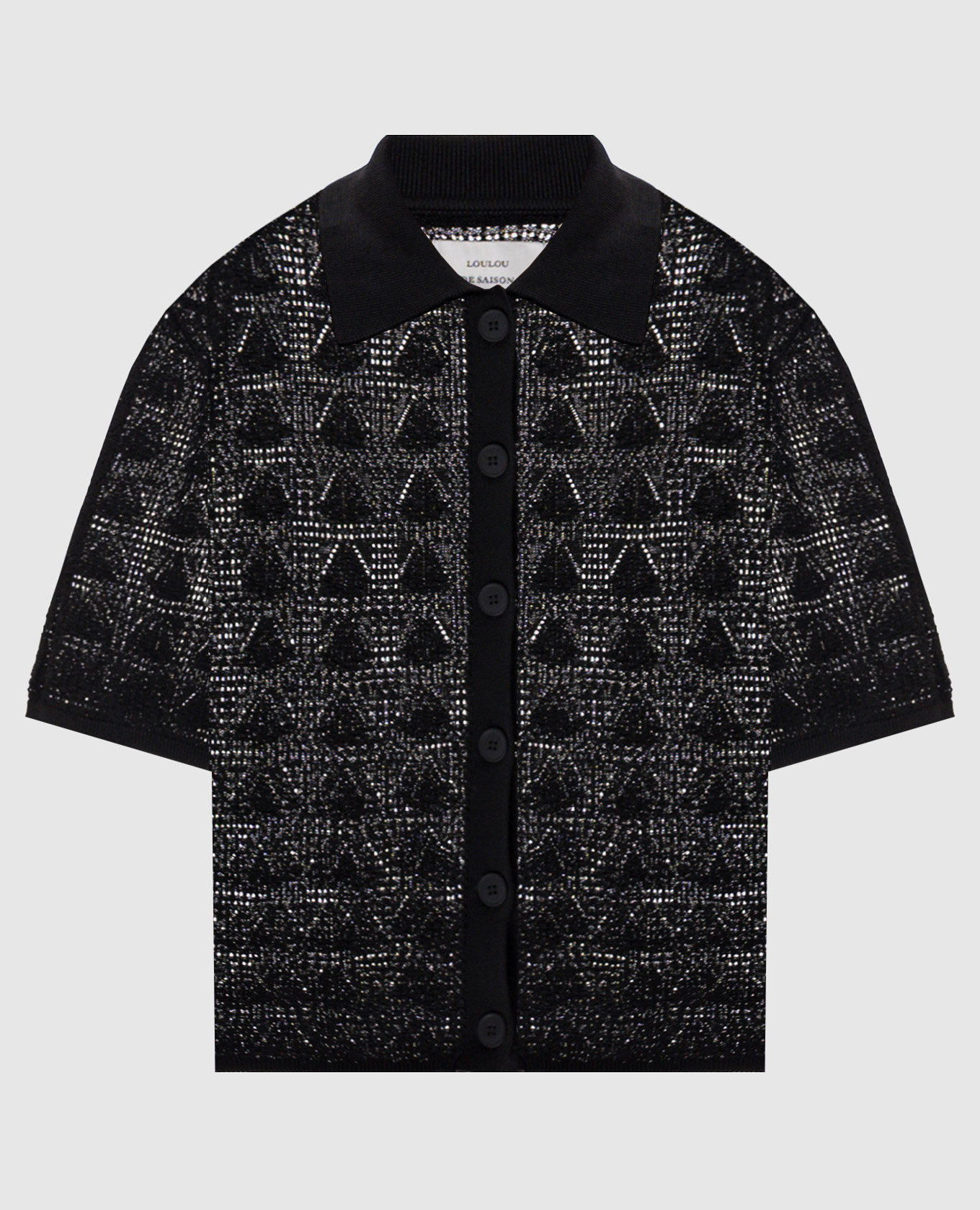 Black openwork cardigan SIANI