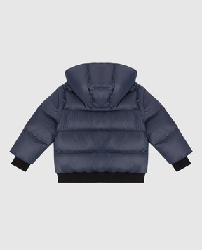 Balmain Children's blue down jacket with logo print BZ2I20N03721214