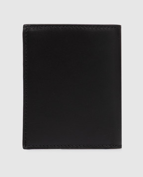 Palm Angels Black leather wallet with contrasting logo PMNC024S26LEA001m