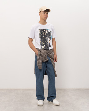 Off-White Tape Mercy white T-shirt with print 44MAA16MF26J00I