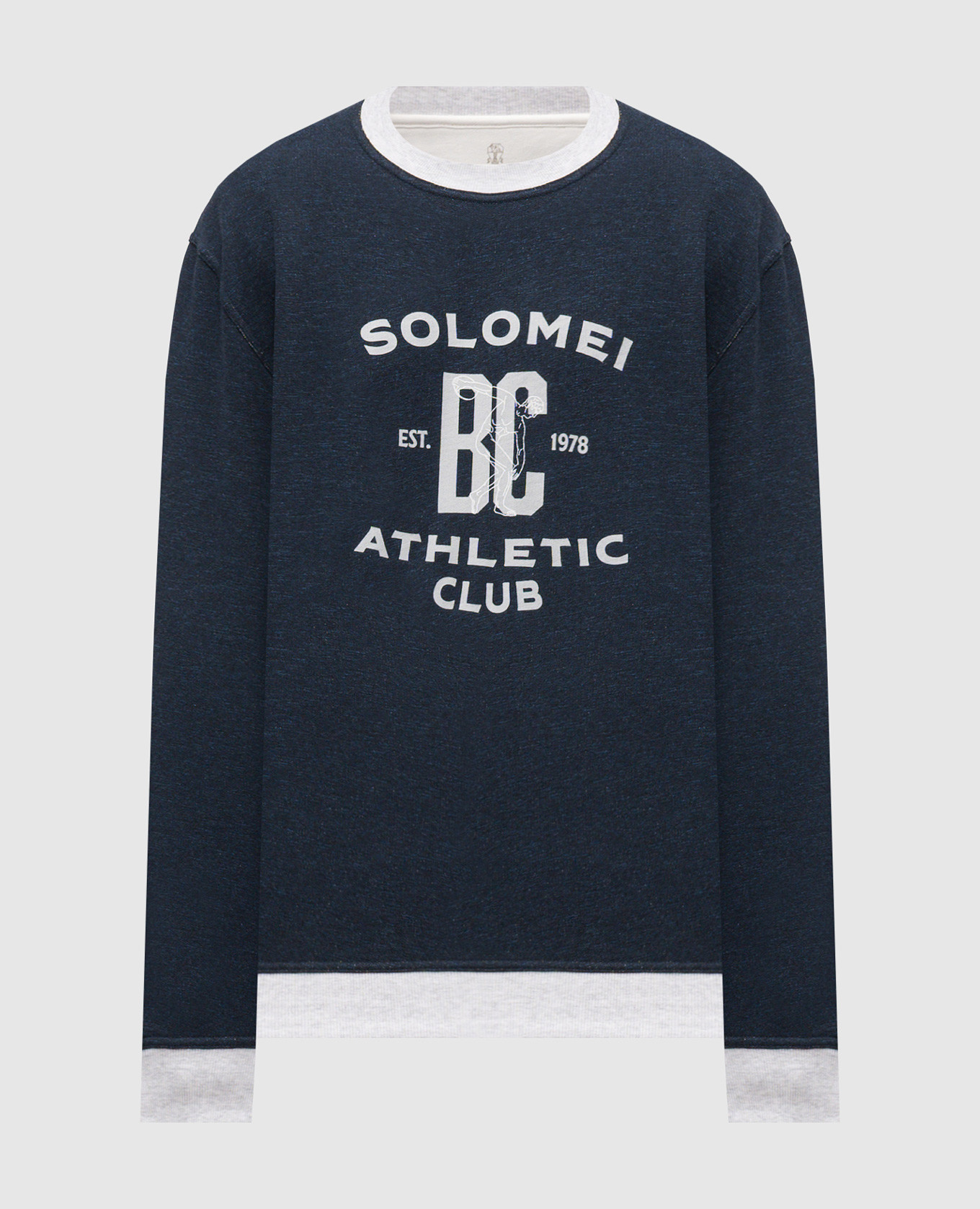 

Blue sweatshirt with print Brunello Cucinelli