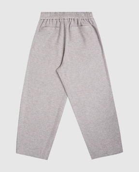 Brunello Cucinelli Children's gray sweatpants with lurex BG930E651B