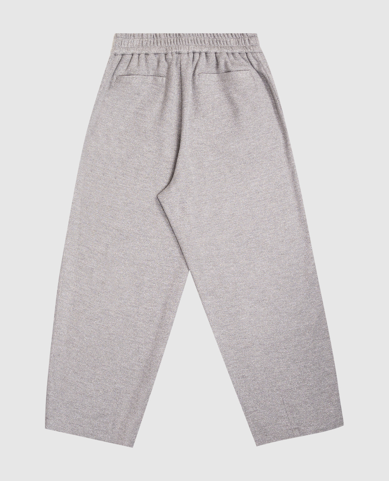 Children's gray sweatpants with lurex Brunello Cucinelli 2