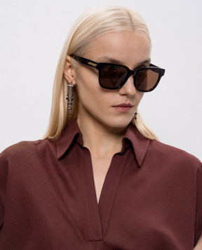 Bottega Veneta Brown tortoiseshell sunglasses 861364V2Q30