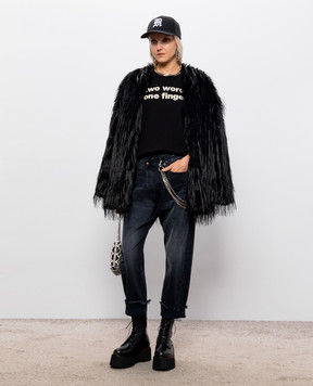 R13 Black jeans with holes R13W2048394