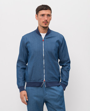 Kiton Blue bomber jacket UGO001H09696