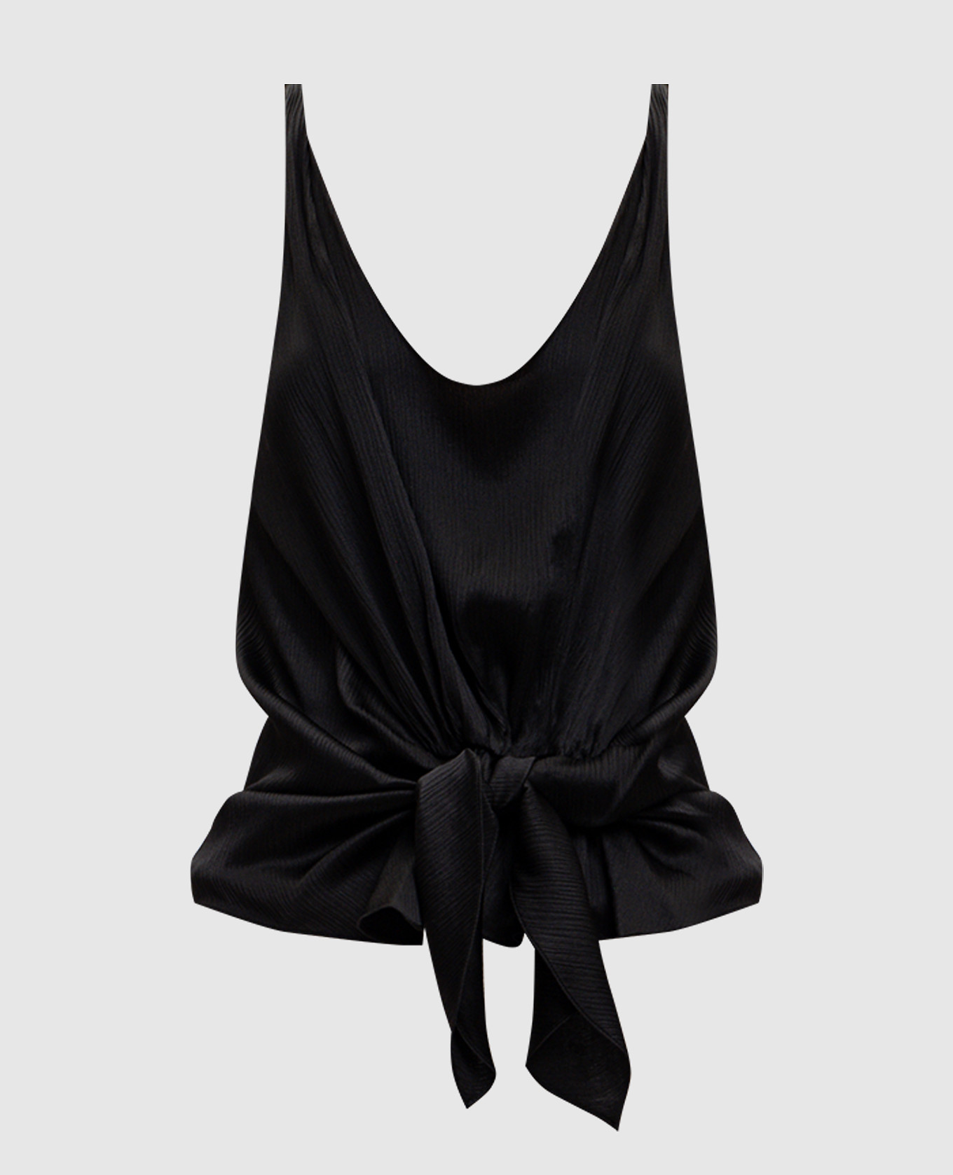 

Black silk t-shirt with drape JW Anderson