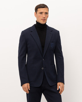 Dolce&Gabbana Blue jacket with wool G2PT9ZHU7QN