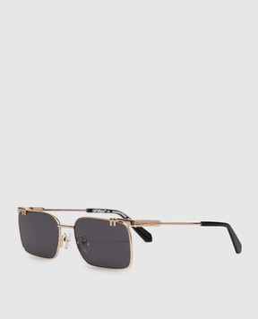 Off-White Gold sunglasses with OFF logo engraving OW2031760759