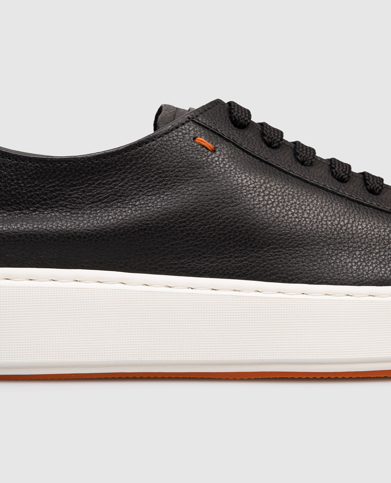 Black leather sneakers Santoni 5