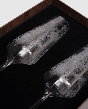 Stefano Ricci Set of crystal glasses for sparkling wine OCR103105PCRYLX12pz