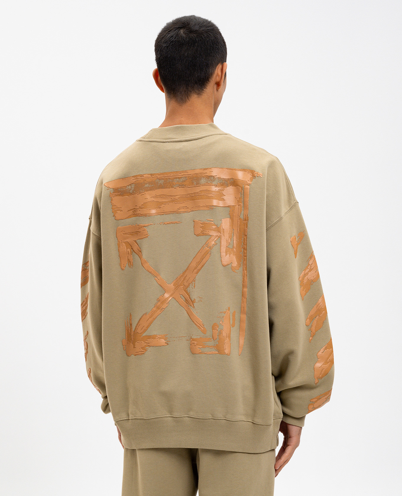 

Ink Arrow khaki sweatshirt Off-White