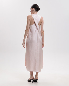 Loulou de Saison Paloma pink silk dress PALOMA