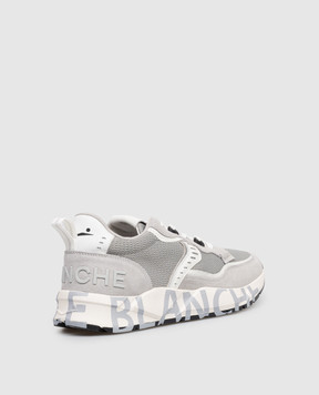 Voile Blanche Grey CLUB01 combination sneakers with textured logo 0012019021020B03
