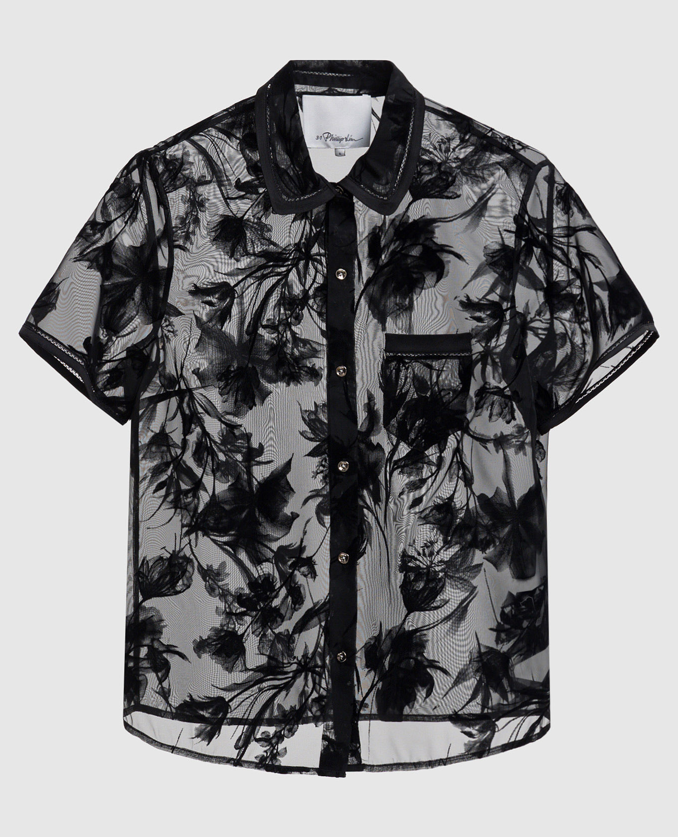 

Black blouse with floral pattern 3.1 Phillip Lim